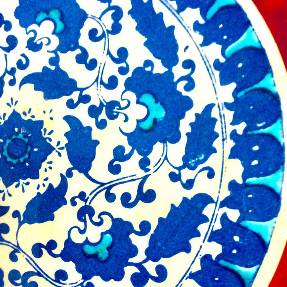 Heptagram 7 pointed star plate Handpainted very rare OOAK - Picture 2 of 3